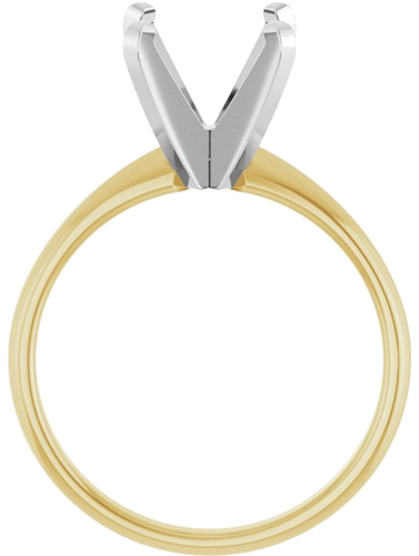 Sužadėtuvių Žiedas „Solitaire“ 14k yellow/white gold Cushion 8mm (2)