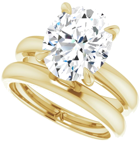 Sužadėtuvių Žiedas „Claw-Prong Solitaire“ 18k yellow gold Oval 11mm x 9mm (10)