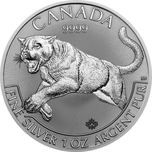 2016 Cougar, Canada, 5 dollars, 1 oz silver coin (1)