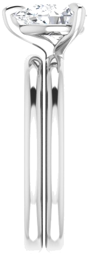 Sužadėtuvių Žiedas „Solitaire“ 585 Baltojo Aukso Pear Shape 8mm x 6mm (9)