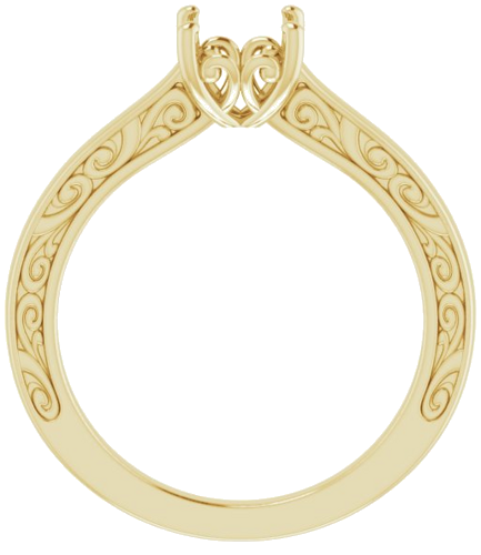 Sužadėtuvių Žiedas „Solitaire“ 585 Geltonojo Aukso Oval 8mm x 6mm (2)