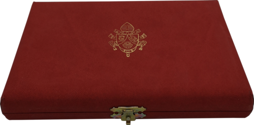 2008 Vatikanas Benediktas XVI Proof Euro monetų rinkinys su sidabriniu medaliu (2)