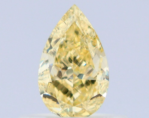 0.5 carat Fancy Yellow-SI1 Natūralus Pear Deimantas (1)