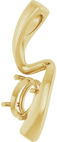 14K Yellow  7x5 mm Oval Pendant Mounting (2)
