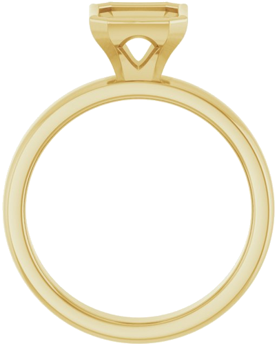 Sužadėtuvių Žiedas „Bezel-Set Solitaire“ 14k yellow gold Emerald 8mm x 6mm (2)
