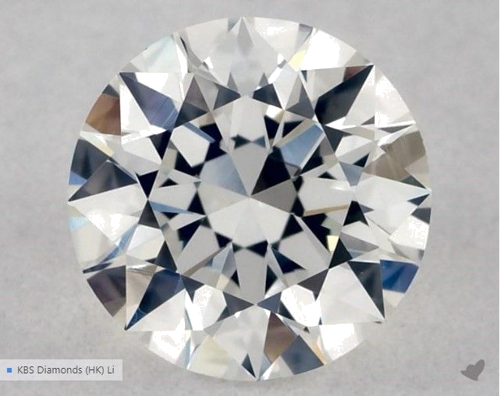 0.51 carat G-VVS2 Excellent cut Natūralus Round Deimantas (1)