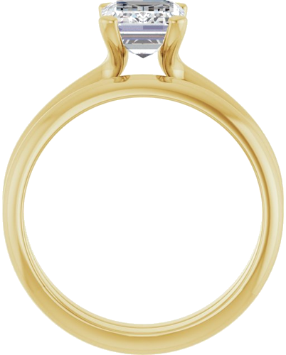 Sužadėtuvių Žiedas „Solitaire“ 10k yellow gold Emerald 8mm x 6mm (7)