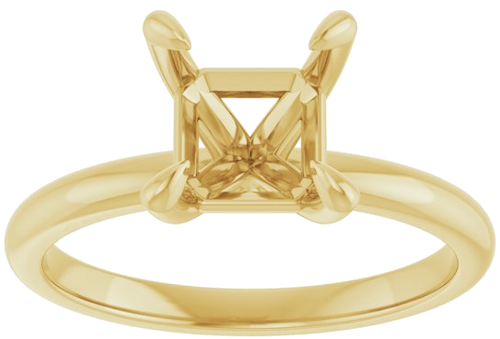 Sužadėtuvių Žiedas „Solitaire“ 585 Geltonojo Aukso Asscher 7mm (3)