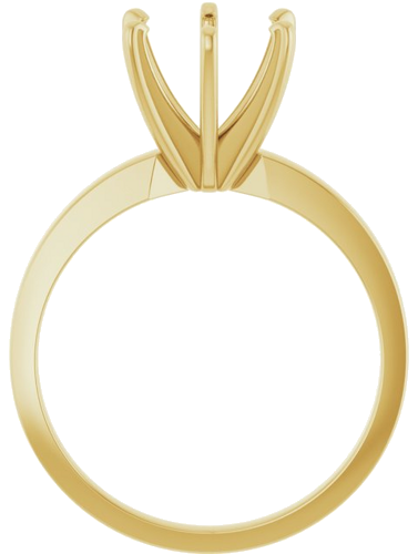 14K Yellow 9.1-9.7 mm Round 6-Prong Solitaire Engagement Ring Mounting (2)