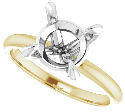 Sužadėtuvių Žiedas „Solitaire“ 18k yellow/white gold Round 8.8mm (5)