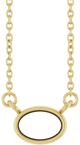 Pakabukas „Solitaire“ 14k yellow gold Oval 6mm x 4mm (1)