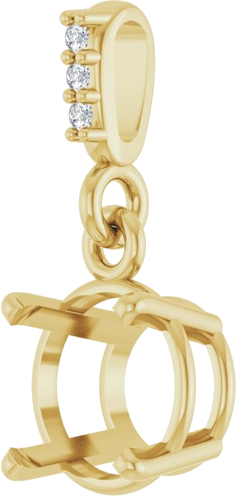 Pakabukas „Accented“ 585 Geltonojo Aukso Round 7mm (2)