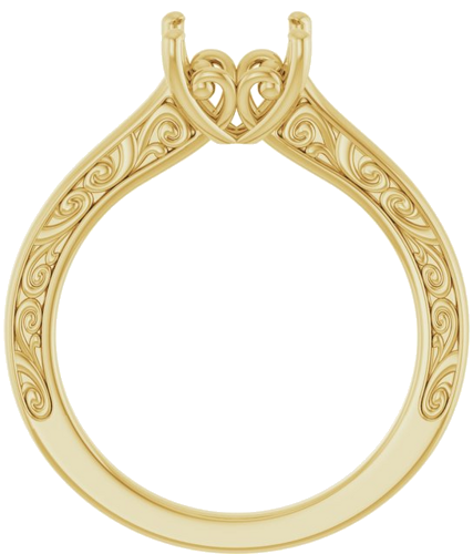 Sužadėtuvių Žiedas „Solitaire“ 585 Geltonojo Aukso Round 8mm (2)