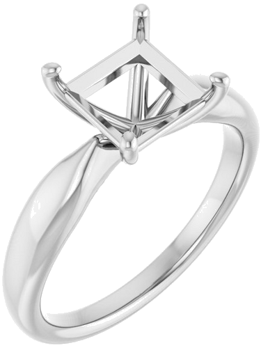 Sužadėtuvių Žiedas 14k white gold Square 7mm (1)