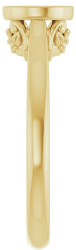 Sužadėtuvių Žiedas „Bezel-Set“ 585 Geltonojo Aukso Round 5.5mm (4)