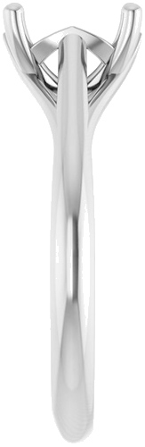 14K White 7x5 mm Emerald Solitaire Engagement Ring Mounting (4)