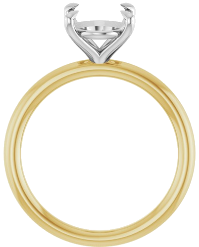 Sužadėtuvių Žiedas „Claw-Prong Solitaire“ 14k yellow/white gold Oval 10mm x 8mm (2)