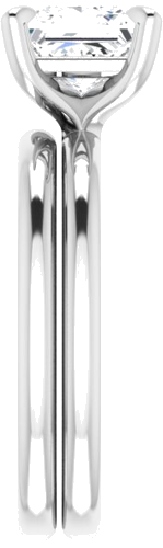 Sužadėtuvių Žiedas „Solitaire“ 585 Baltojo Aukso Square 6.5mm (9)