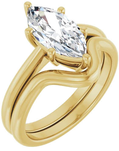 Sužadėtuvių Žiedas „Solitaire“ 14k yellow gold Marquise 12mm x 6mm (6)