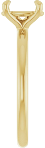 14K Yellow  8x6 mm Oval Solitaire Engagement Ring Mounting (4)