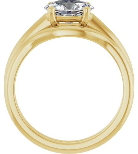 Sužadėtuvių Žiedas „Solitaire“ 14k yellow gold Oval 8mm x 6mm (7)