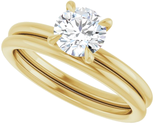 Sužadėtuvių Žiedas „Claw-Prong Solitaire“ 14k yellow gold Round 6mm (10)