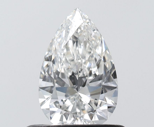 0.52 carat G-VVS2 Natūralus Pear Deimantas (1)