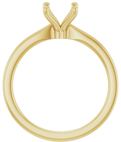 Sužadėtuvių Žiedas 14k yellow gold Round 6.5mm (2)