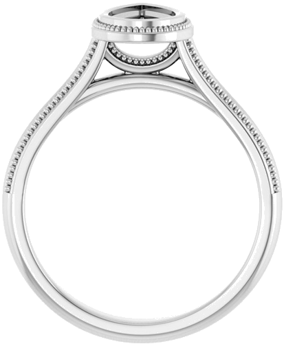 Sužadėtuvių Žiedas „Bezel-Set Solitaire“ 14k white gold Pear 8mm x 5mm (2)