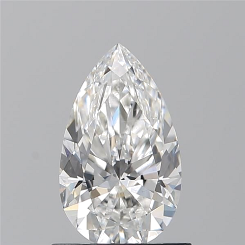 0.9 carat F-SI1 Natūralus Pear Deimantas (1)