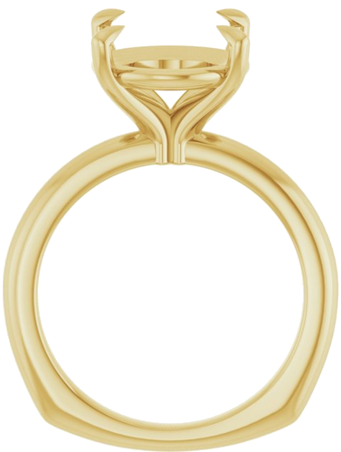 Sužadėtuvių Žiedas „Claw-Prong Euro Shank“ 14k yellow gold Oval 13mm x 11mm (2)