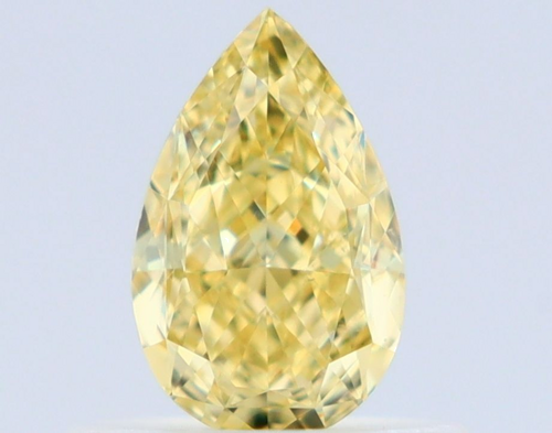 0.51 carat Fancy Intense Yellow-VS2 Natūralus Pear Deimantas (1)