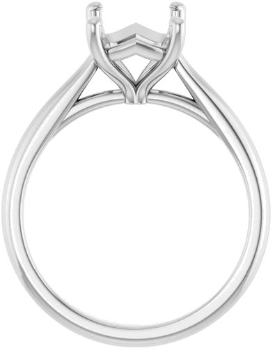 Sužadėtuvių Žiedas „Solitaire“ 585 Baltojo Aukso Emerald 9mm x 7mm (2)