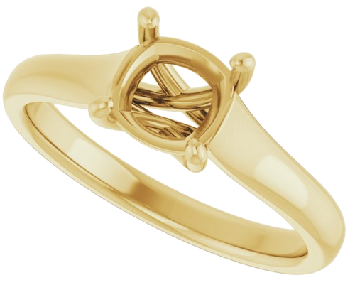 Sužadėtuvių Žiedas „Solitaire“ 10k yellow gold Cushion 6mm (5)
