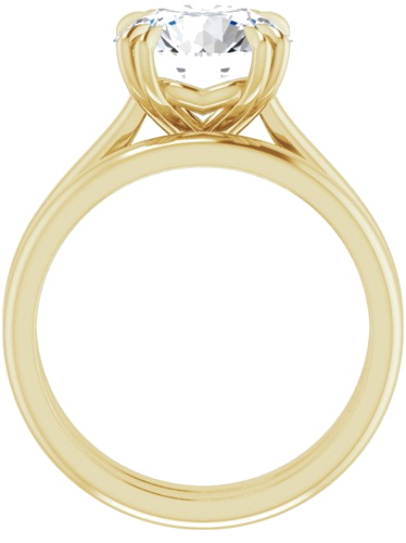 14K Yellow 9.4 mm Round Solitaire Engagement Ring Mounting (7)