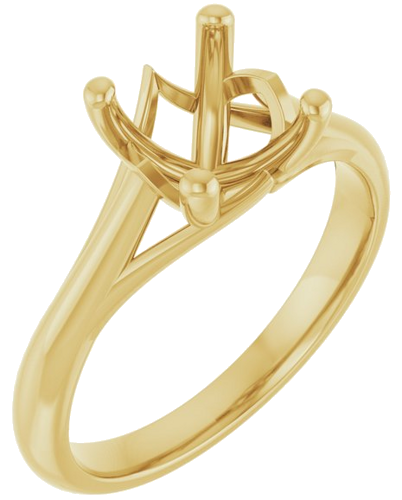 Sužadėtuvių Žiedas „Solitaire“ 18k yellow gold Cushion 7mm (1)