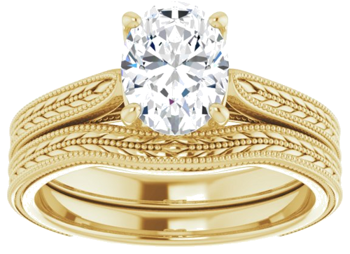 Sužadėtuvių Žiedas „Solitaire“ 14k yellow gold Oval 8mm x 6mm (8)