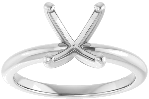 Sužadėtuvių Žiedas 10k white gold Oval 10mm x 8mm (3)