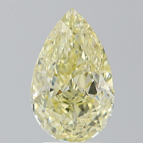 4.02 carat Fancy Yellow-VS2 Natūralus Pear Deimantas (1)