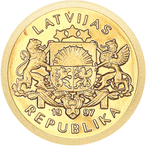 10 latu burinieks Julia Maria 1997 Latvija zelta monēta (2)