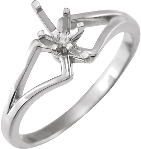 14K White 7x4 mm Marquise Engagement Ring Mounting (1)