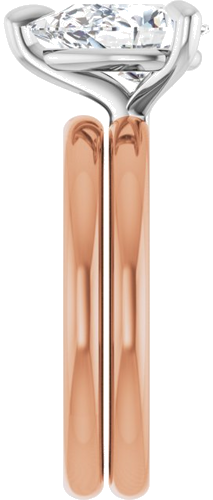 14K Rose White 10 x 7 mm Pear Engagement Ring Mounting (9)