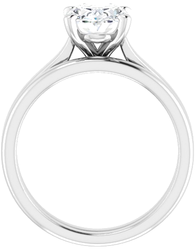 14K White 9x7 mm Oval Engagement Ring Mounting (7)