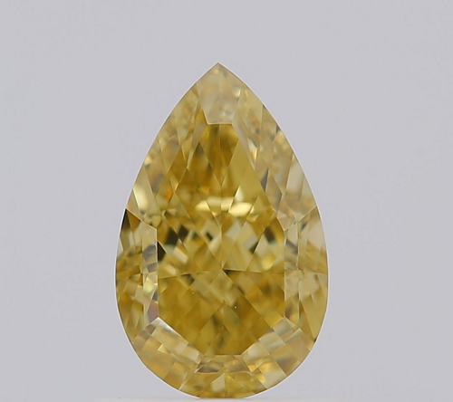 1.02 carat Fancy Yellow-VS1 Natūralus Pear Deimantas (1)