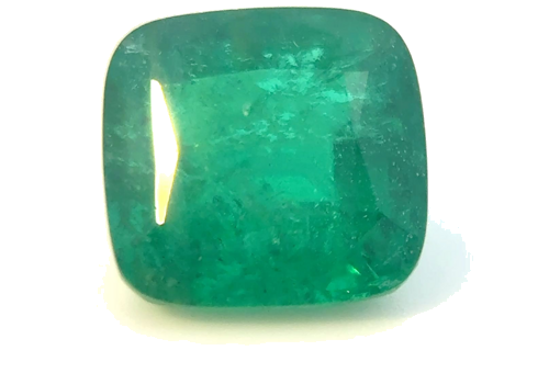 3.15 carat GREEN Cushion Smaragdas (1)
