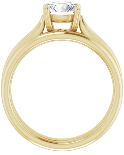 Sužadėtuvių Žiedas „Solitaire“ 14k yellow gold Round 6.5mm (7)