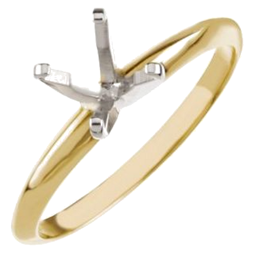 Sužadėtuvių Žiedas „Pre-Notched Solitaire“ 585 Baltojo Ir Geltonojo Aukso Round 7.8mm x 8.6mm (1)