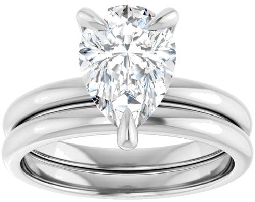 Sužadėtuvių Žiedas „Solitaire“ 925 Sidabro Pear 10mm x 7mm (8)