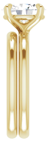 Sužadėtuvių Žiedas „Solitaire“ 750 Geltonojo Aukso Oval 9mm x 7mm (9)