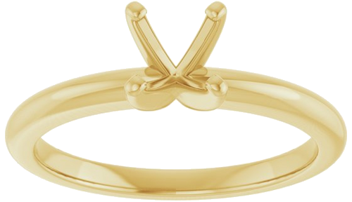 14K Yellow  5.8 mm Round Solitaire Engagement Ring Mounting (3)